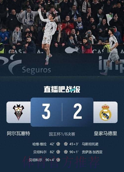国王杯-皇马2-3遭阿尔瓦塞特补时绝杀无缘8强